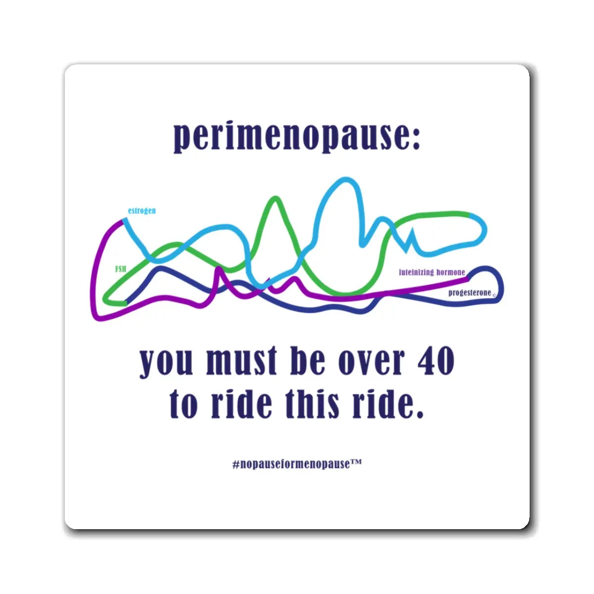 Perimenopause "Ride This Ride" Magnet Printify