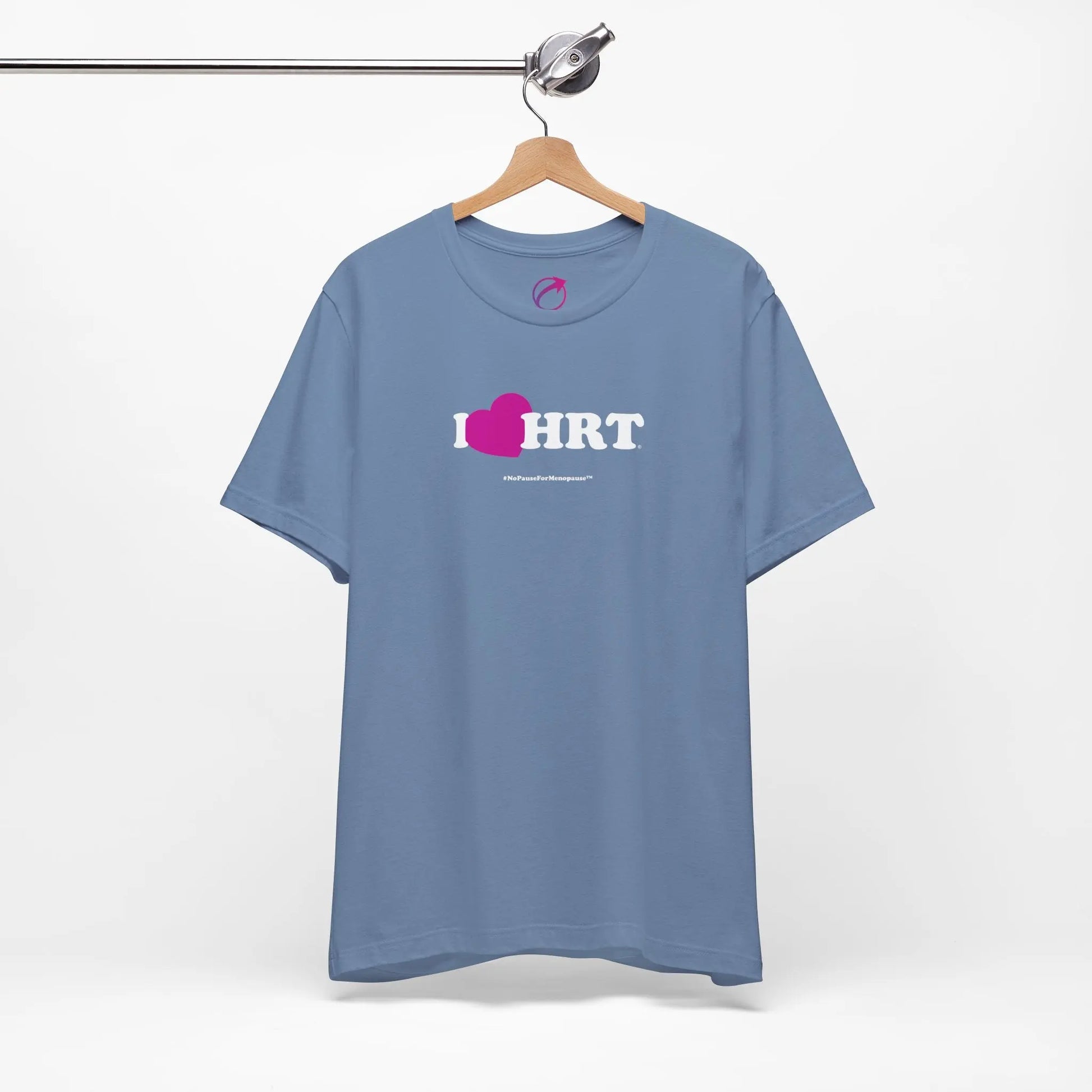 "I Heart HRT" Unisex Tee (Linear) - #NoPauseForMenopause