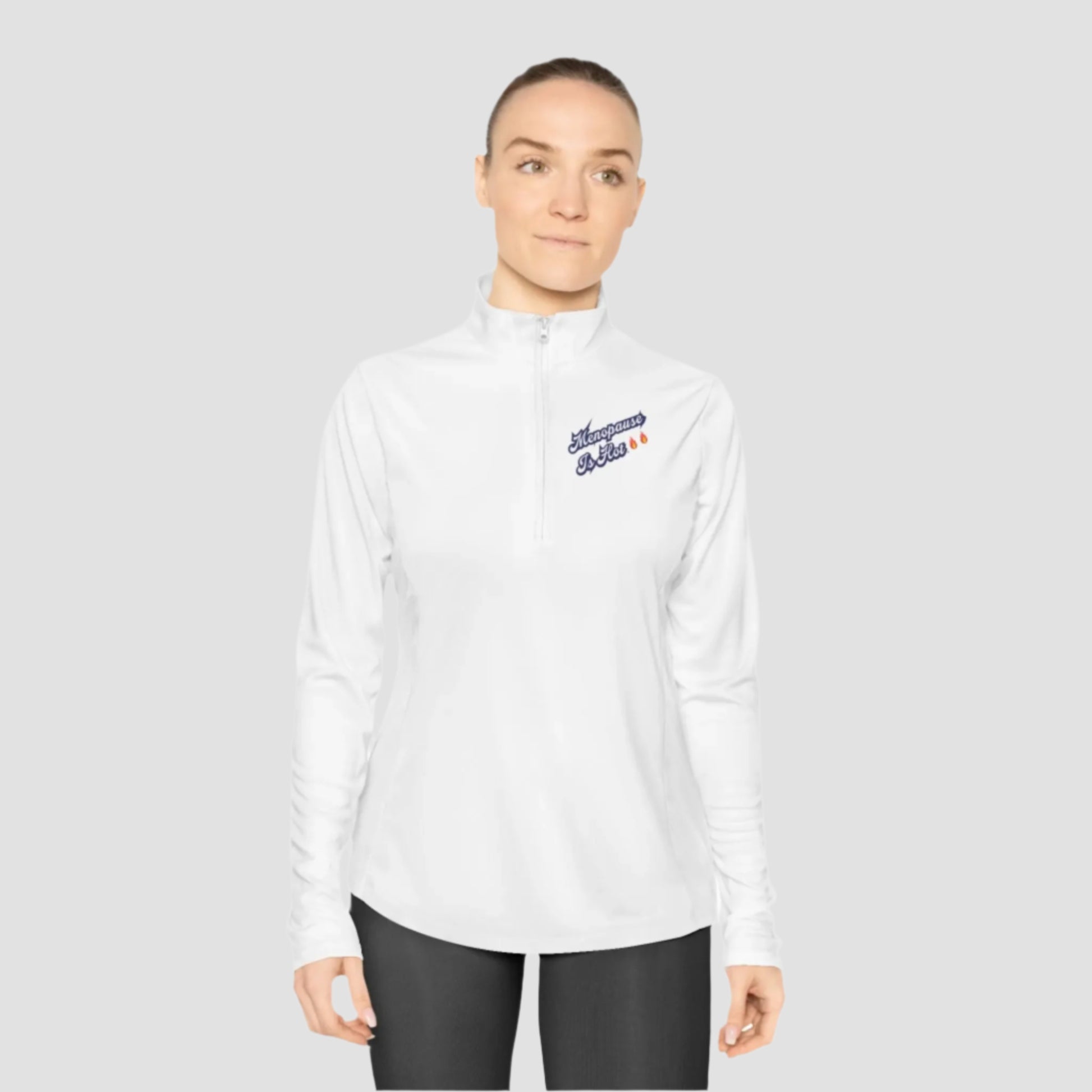 "Menopause Is Hot" Ladies Pullover - #NoPauseForMenopause