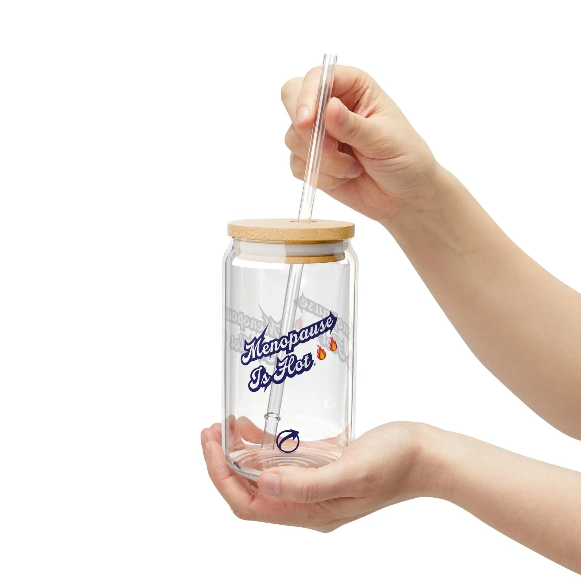 "Menopause Is Hot" Sipper Glass Printify