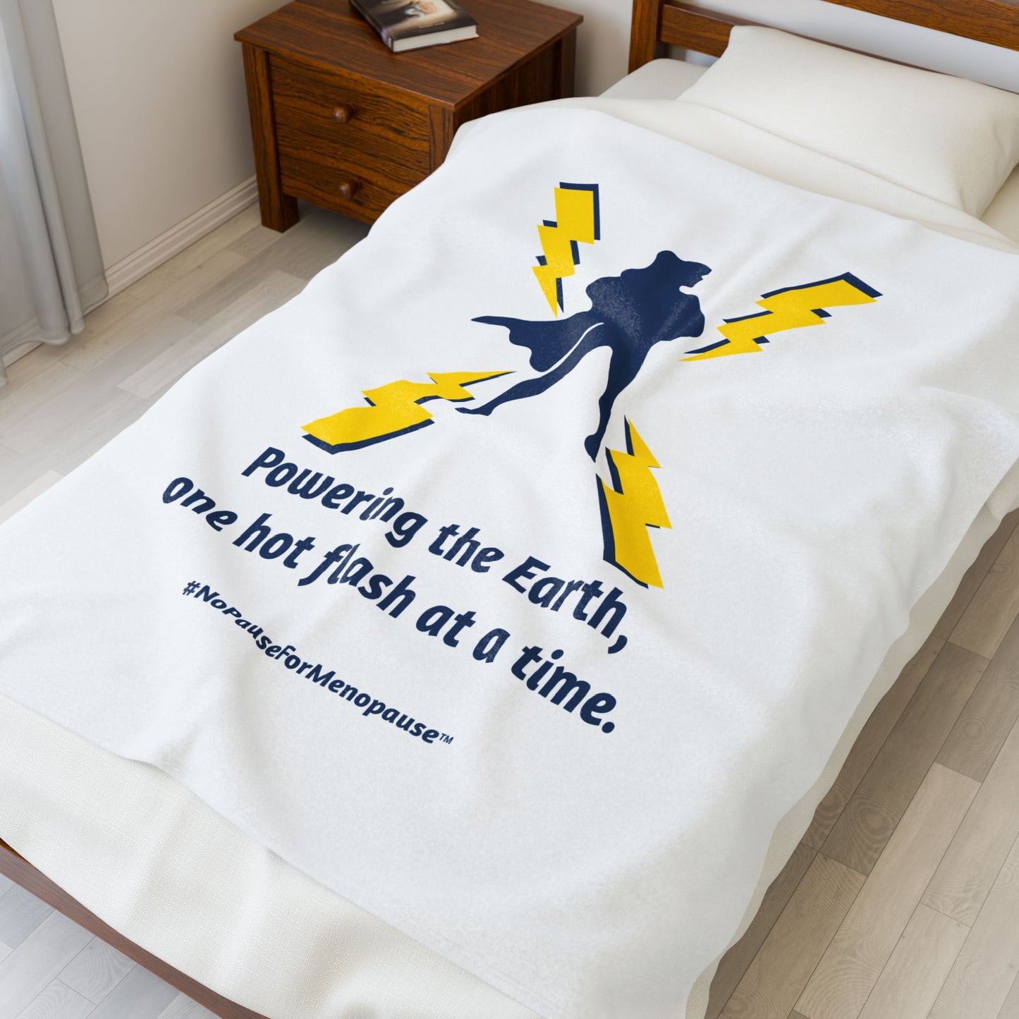 "Powering the Earth" Plush Blanket - #NoPauseForMenopause