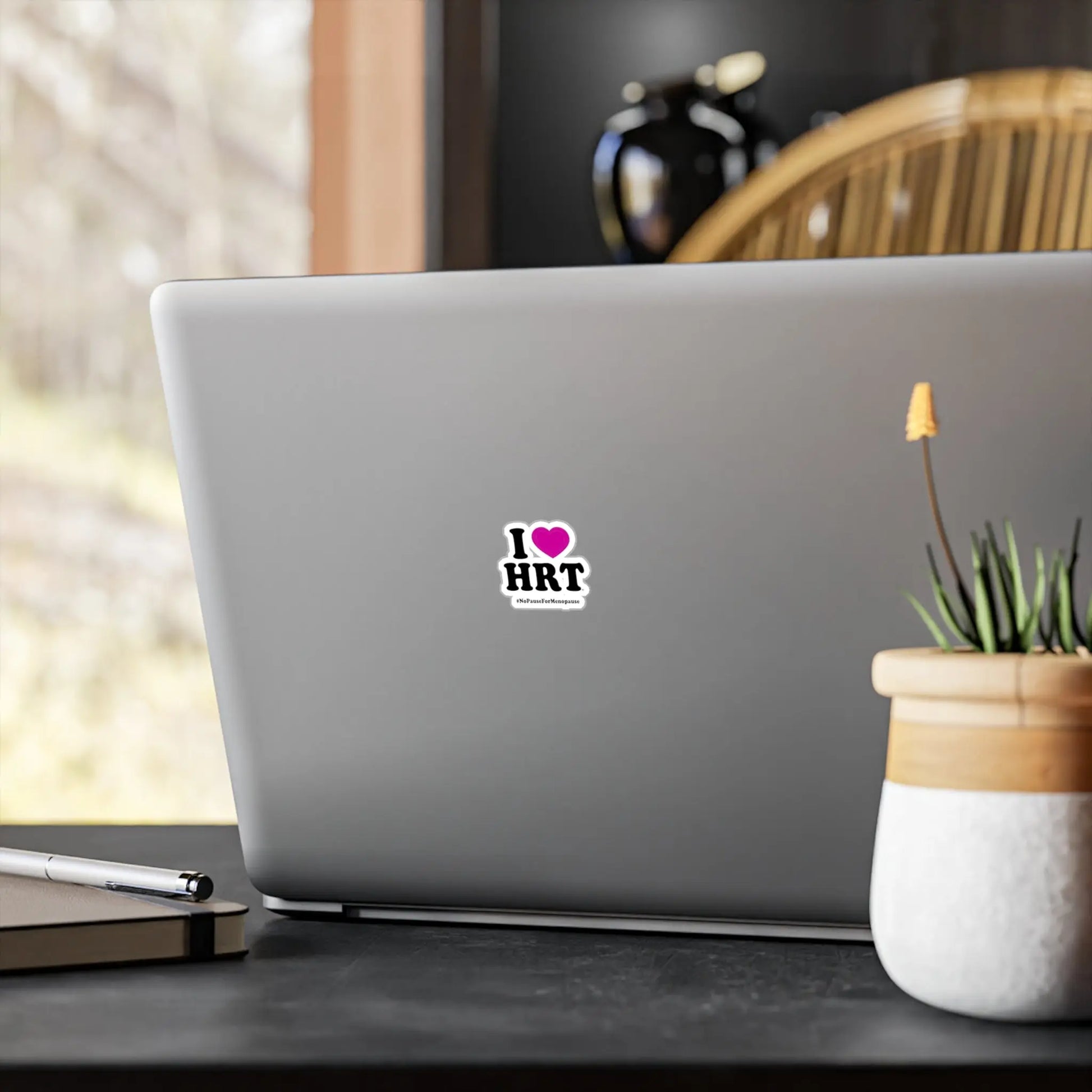 "I Heart HRT" Kiss-Cut Sticker - #NoPauseForMenopause