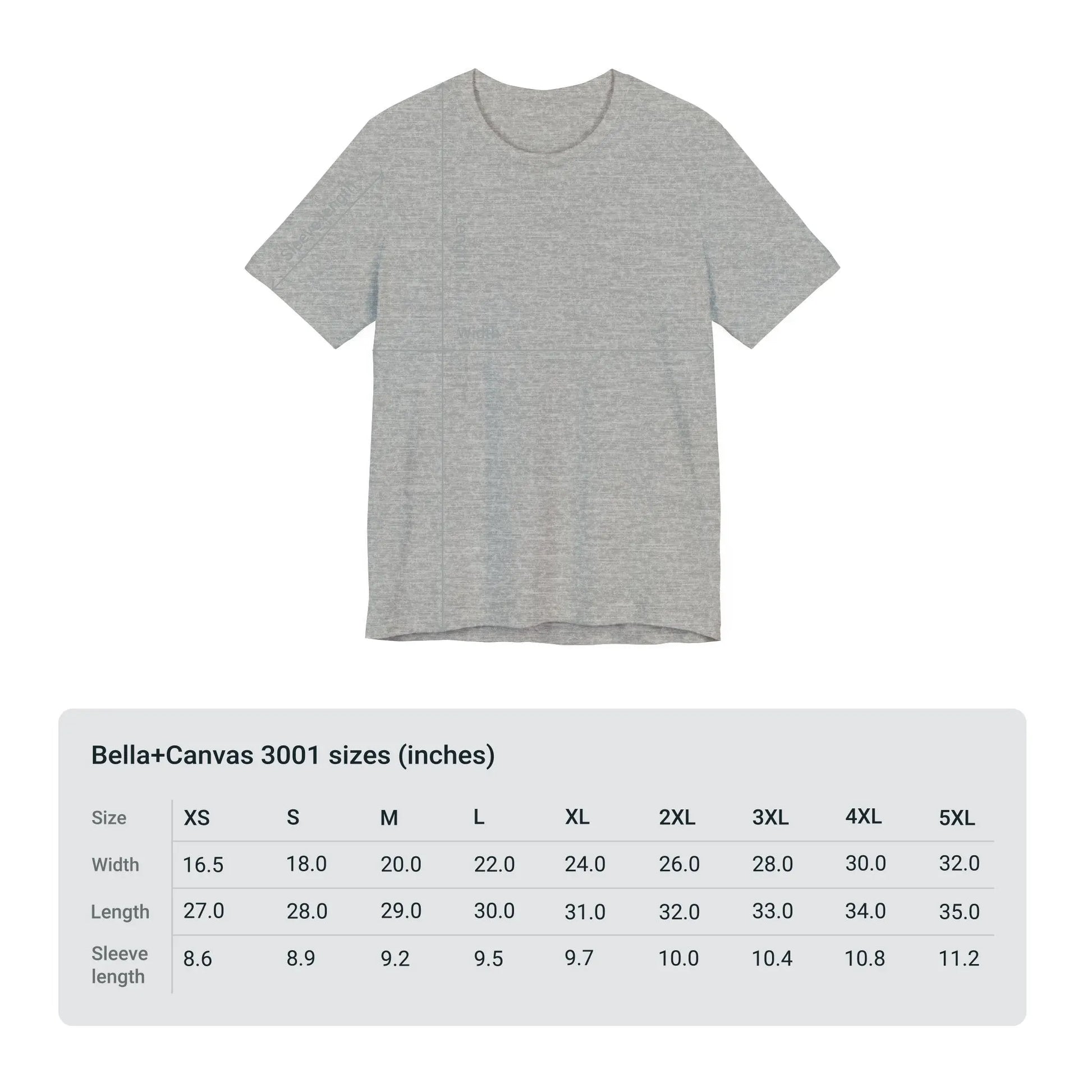 Size Chart for "My Superpower: Zero Cares Given" Tee (Color: Athletic Gray) - #NoPauseForMenopause